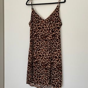 sexy leopard slip dress! No tags but never worn !